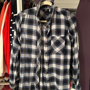 BDG Blue and White Casual Button Down Shirt